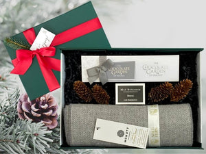 For the man that has everything. Looking for gift ideas? Gift box, made in Ireland, luxury Irish brands. Max Benjamin car fragrance. Grey McNutt scarf.  box of chocolate.  Locally made. Perfect for corporate gift and occasion gifts .  