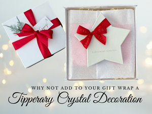Looking for gift ideas? ladies gift box, made in Ireland, luxury Irish brands. Max Benjamin.  Tipperary Crystal Earrings. Chocolate. Locally made. Perfect for corporate gift and occasion gifts .  Tipperary crystal earrings
