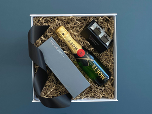 For the man that has everything. Looking for gift ideas? Gift box, made in Ireland, luxury Irish brands. Moet snipe champagne. Tipperary Crystal cufflinks. VOYA body wash.  Locally made. Perfect for corporate gift and occasion gifts .  