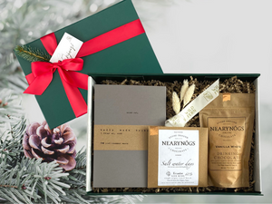 Looking for corporate gift ideas? Welcome back to the office.  Gift box, made in Ireland, luxury Irish brands. Luxury hot chocolate. Chocolate. Badly made books notebook.   Locally made. Perfect for corporate gift and occasion gifts .  