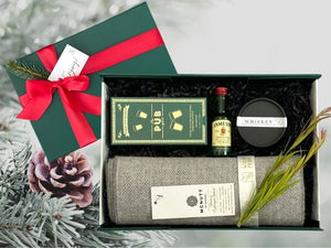 christmas gift For the man that has everything. Looking for gift ideas? Gift box, made in Ireland, luxury Irish brands. Whiskey Truffles. Small Jameson Whiskey. Irish Pub Quiz game. Grey Mcnutt scarf.  Locally made. Perfect for corporate gift and occasion gifts .  