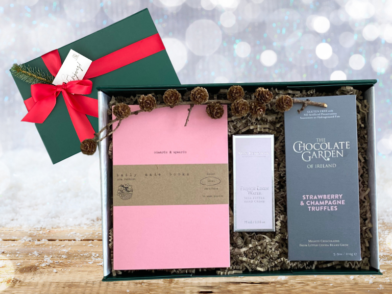 Christmas gift Looking for gift ideas? gift box, made in Ireland, luxury Irish brands. Max Benjamin hand cream. Chocolate. Badly made books. Box of  Chocolate. Locally made. Perfect for corporate gift and occasion gifts . 