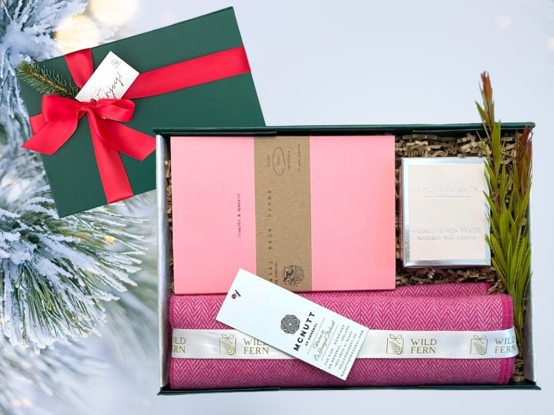 Christmas gift. Looking for gift ideas?Ladies  gift box, made in Ireland, luxury Irish brands. Max Benjamin candle.  McNutt scarf. Badly made books. Locally made. Perfect for corporate gift and occasion gifts .  